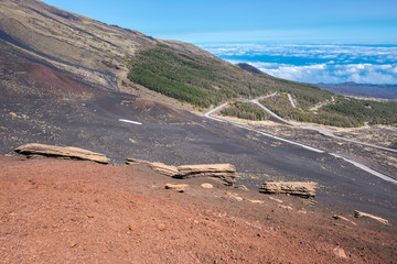 Etna volcano in Sicily, Italy
