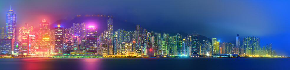 Panorama of Hong Kong and Financial district