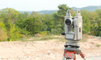Fototapeta premium Theodolite outdoor locations