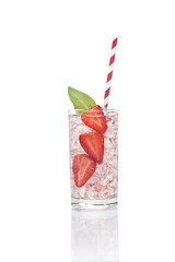 Strawberry and gin cocktail.