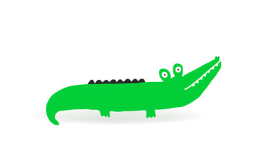 Isolated Crocodile for children decoration, vector illustration