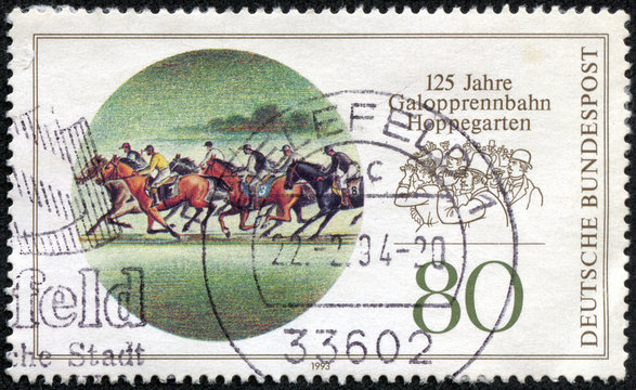 stamp printed in Germany, shows Dahlwitz Hoppegarten