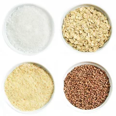 Poster Various types of cereals and grains © dominikab