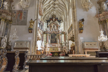 Interior of the Graz Cathedral, Austria.