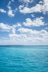 Naklejka na ściany i meble white tropical beach in the caribbean sea