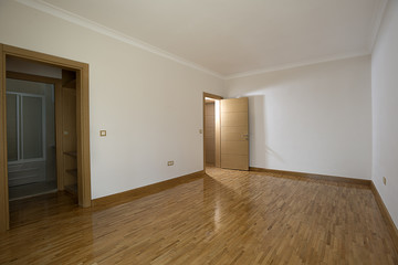 Fototapeta na wymiar Empty bedroom with dress cabinet.