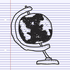 Simple doodle of a globe