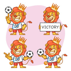 Naklejka premium Lion Footballer Part 3