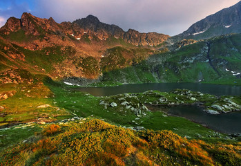 Mountain landscape in the Transylvanian Alps, Romania