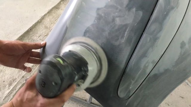 Grinding detail of car