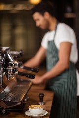 Barista working in the bar