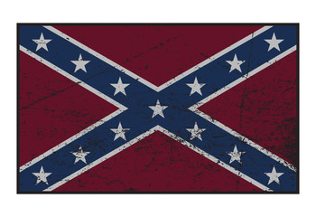 Confederate Flag Grunged
