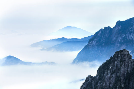 Mt Huangshan in Anhui province,China
