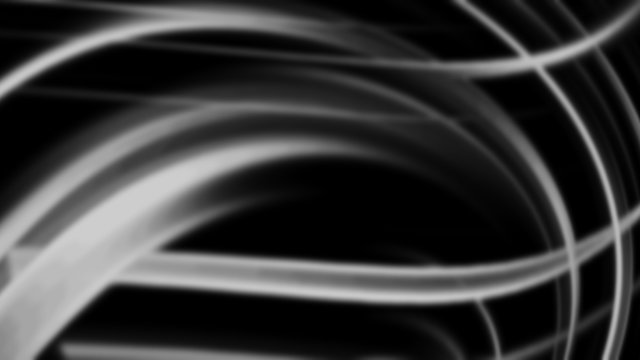 Abstract white curves on black background