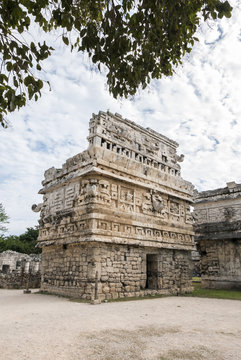La Iglesia in the Chichen Itza Mayan ruins in Yucatan, Mexico