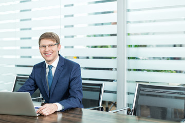 Fototapeta premium Smling man in suit