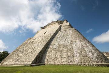 Uxmal archeological site, mayan ruins in yucatan, mexico