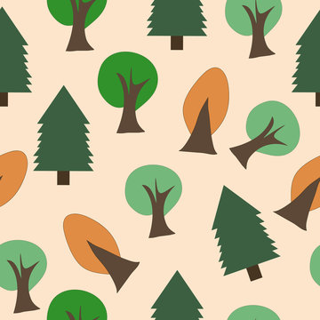 seamless pattern from trees