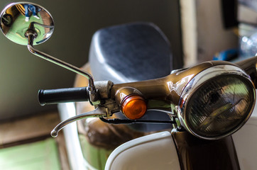 retro scooter in the garage