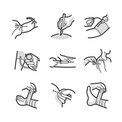 Medical Patient icon set