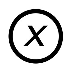 Fototapeta premium Basic font letter x icon Illustration design