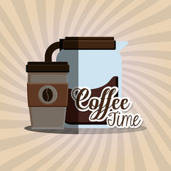 Coffee time design, vector illustration