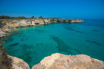 Torre Sant’Andrea, Rocky beach in Puglia, Italy