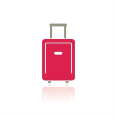 Icono de maleta. Accesorio para viaje. Ilustración vectorial aislada