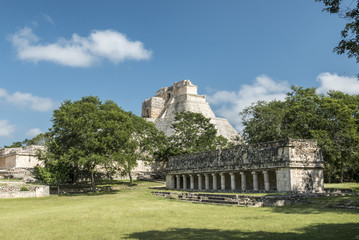 Fototapeta na wymiar Uxmal archeological site, mayan ruins in yucatan, mexico