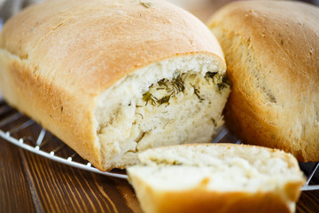 bread stuffed with cheese and dill 