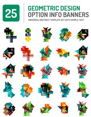 Set of web box geometric banners