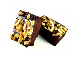 brownies isolated on the white background