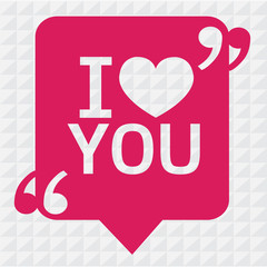 I LOVE YOU Lettering Illustration design