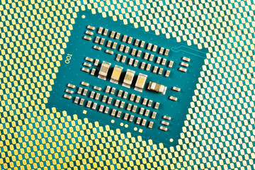 Computer processor closeup