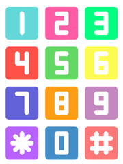 Colorful telephone number