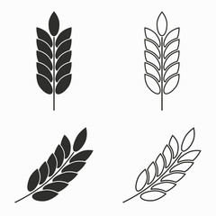 Barley  vector icons.