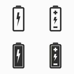 Battery vector icons.