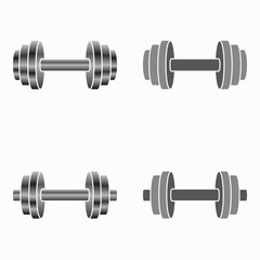 Dumbbell  vector icons.