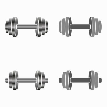 Dumbbell  vector icons.