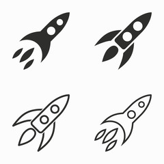 Obraz premium Rocket vector icons.