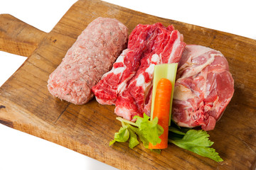 Food cousine meat composition, ingredient for eating