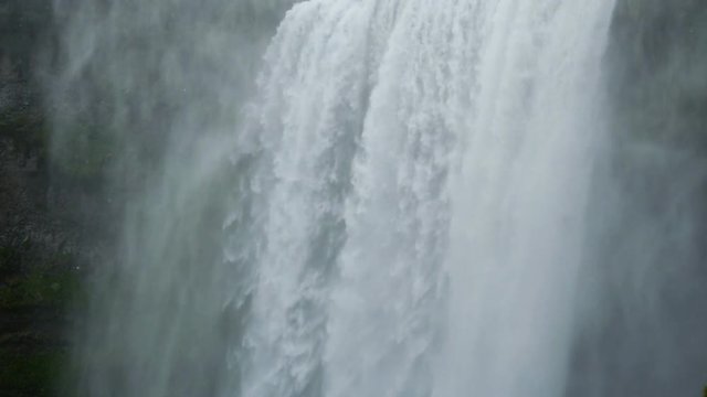 Beautiful view on icelandic waterfall in iceland Beautiful view on icelandic waterfall in iceland Skogarfoss. The famous Skogarfoss waterfall in the south of Iceland.