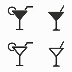 Cocktail  vector icons.