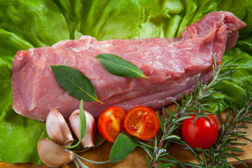 Food cousine meat composition, ingredient for eating