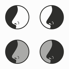 Nose   vector icons.