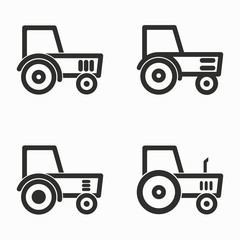 Tractor  vector icons.