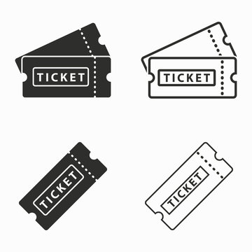 Ticket  vector icons.