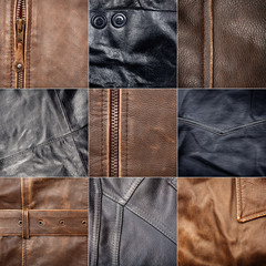 Collection of various leather textures