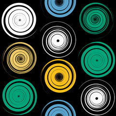 Cute vector geometric seamless pattern. Brush strokes, swirl. Hand drawn grunge texture. Abstract forms. Endless texture can be used for printing onto fabric or paper