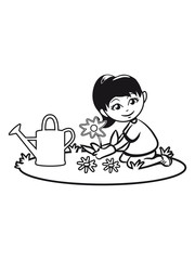 Fototapeta premium Garden watering flowers plants